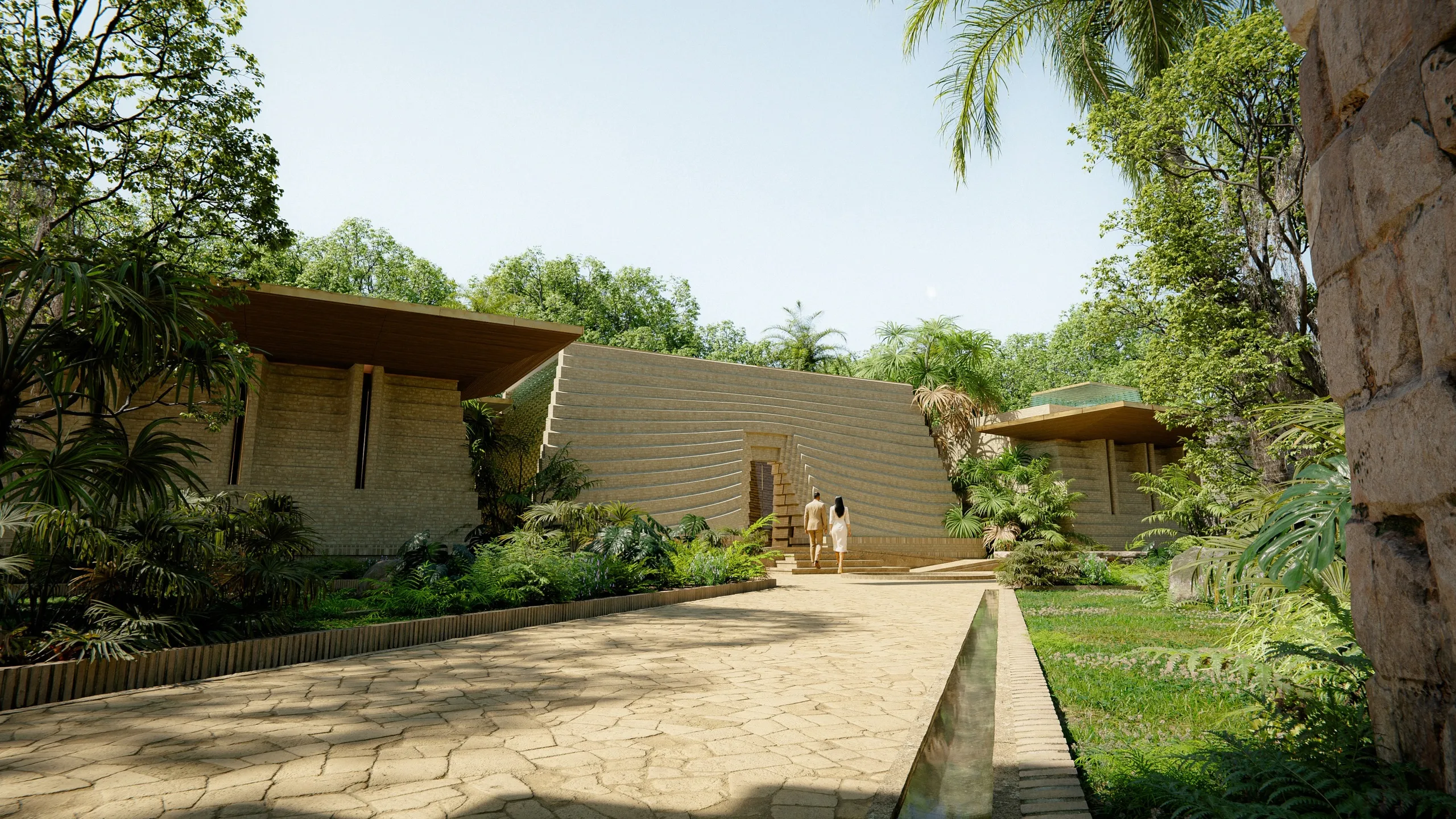 Exterior gate entrance to Amaravati Spa